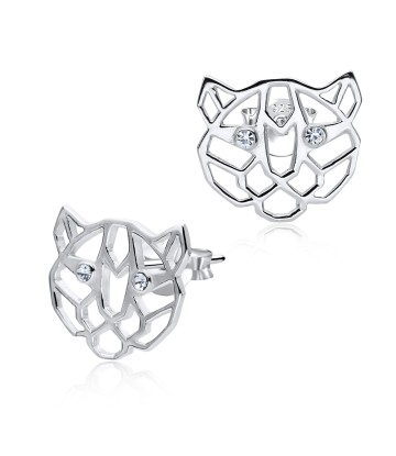 Tiger Shaped Silver Stud Earring STS-3730